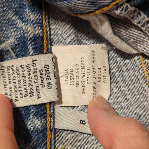 Calvin Klein vintage denim high waisted shorts - Picture 6 of 6